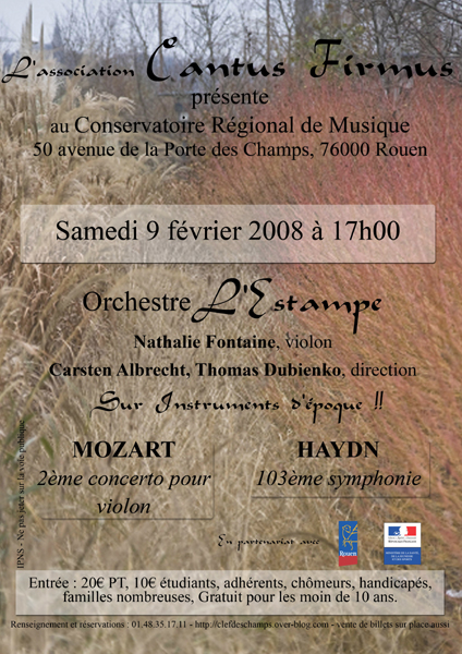 Carsten Albrecht | Affiche du concert 9 février 2008 Rouen